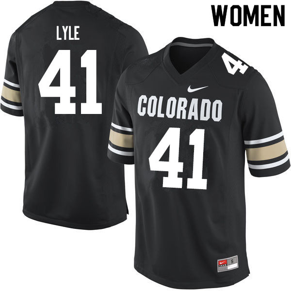 Women #41 Anthony Lyle Colorado Buffaloes College Football Jerseys Sale-Home Black - Click Image to Close